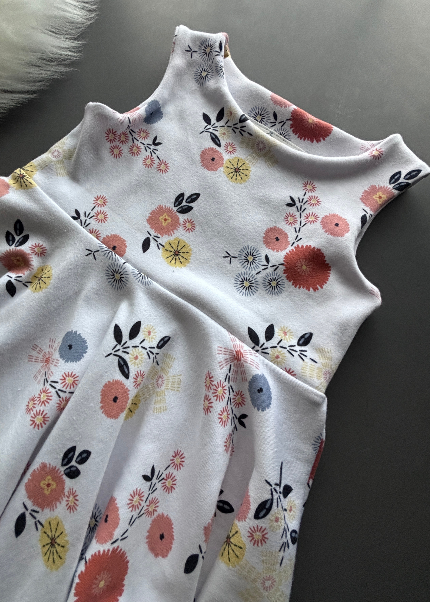 100% Cotton Floral Twirl Dress – Versatile Spring Dress for Girls