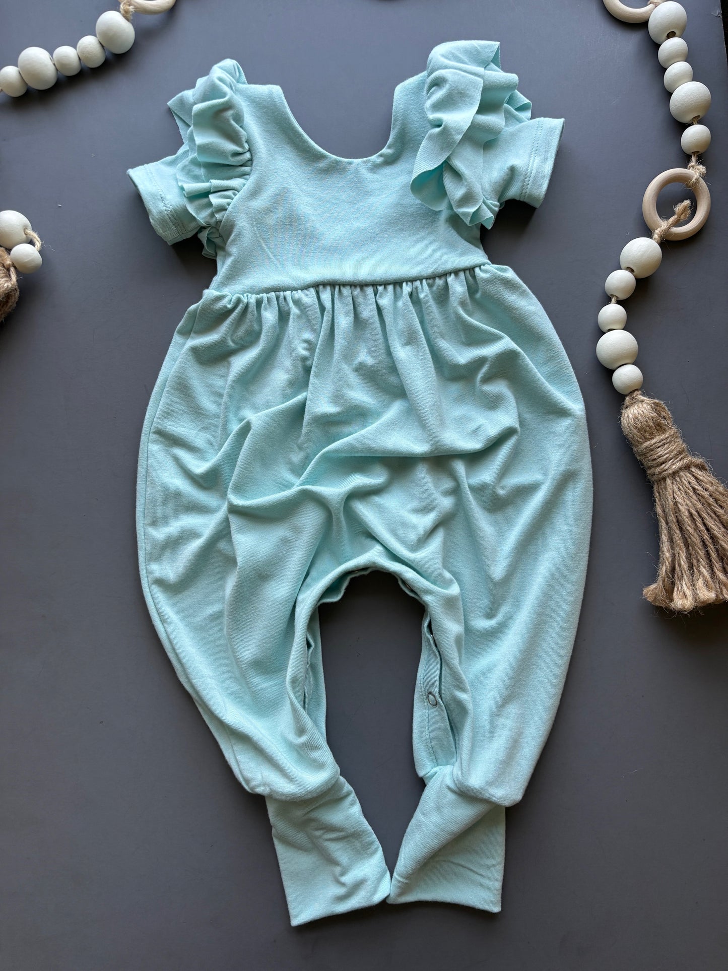 Rain Magnolia Bamboo Romper- 6-9M