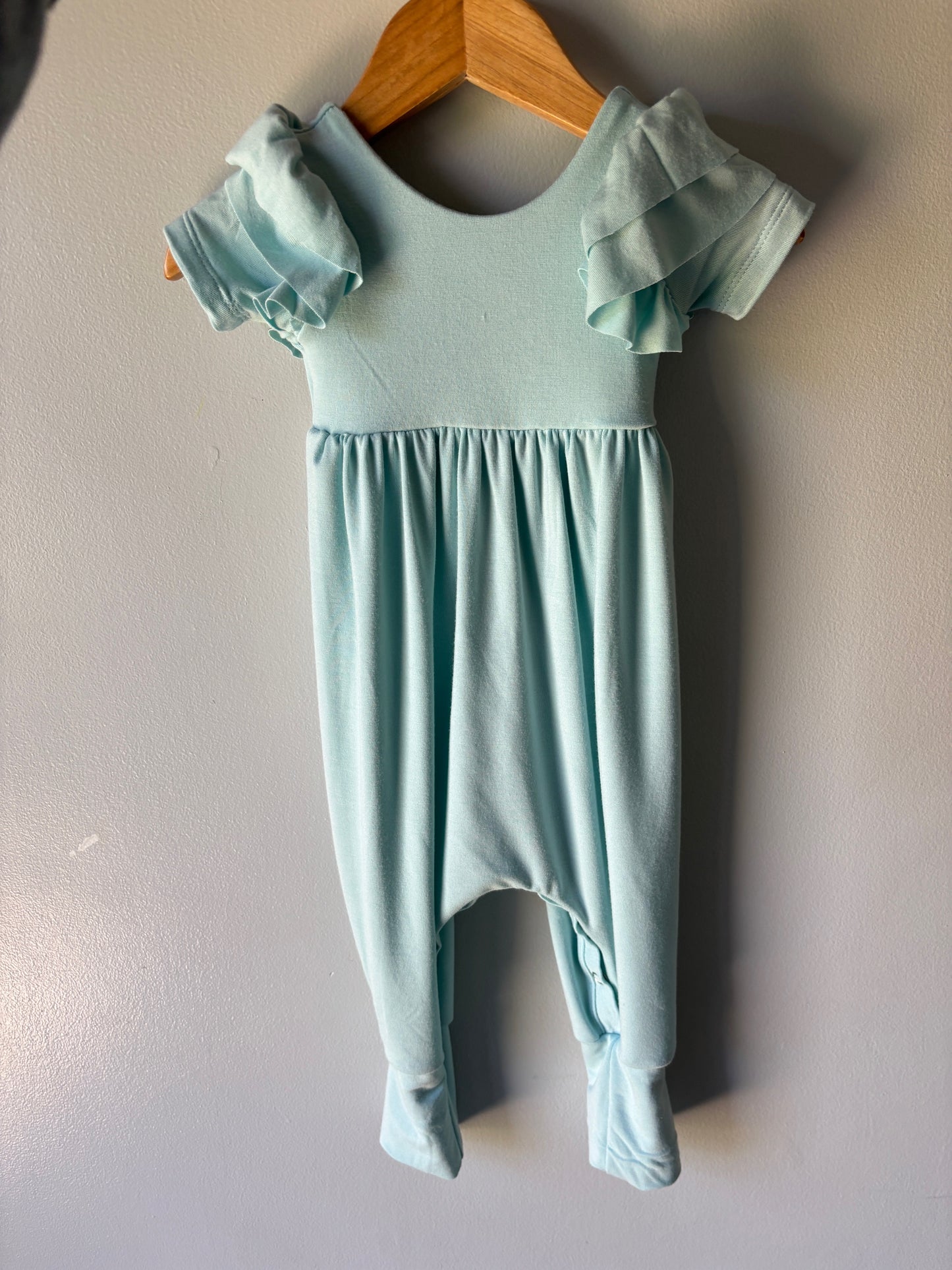 Rain Magnolia Bamboo Romper- 6-9M