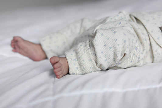 Heathered Oatmeal Grow With Me Gusset Pants