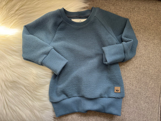 Indigo Waffle Sweater