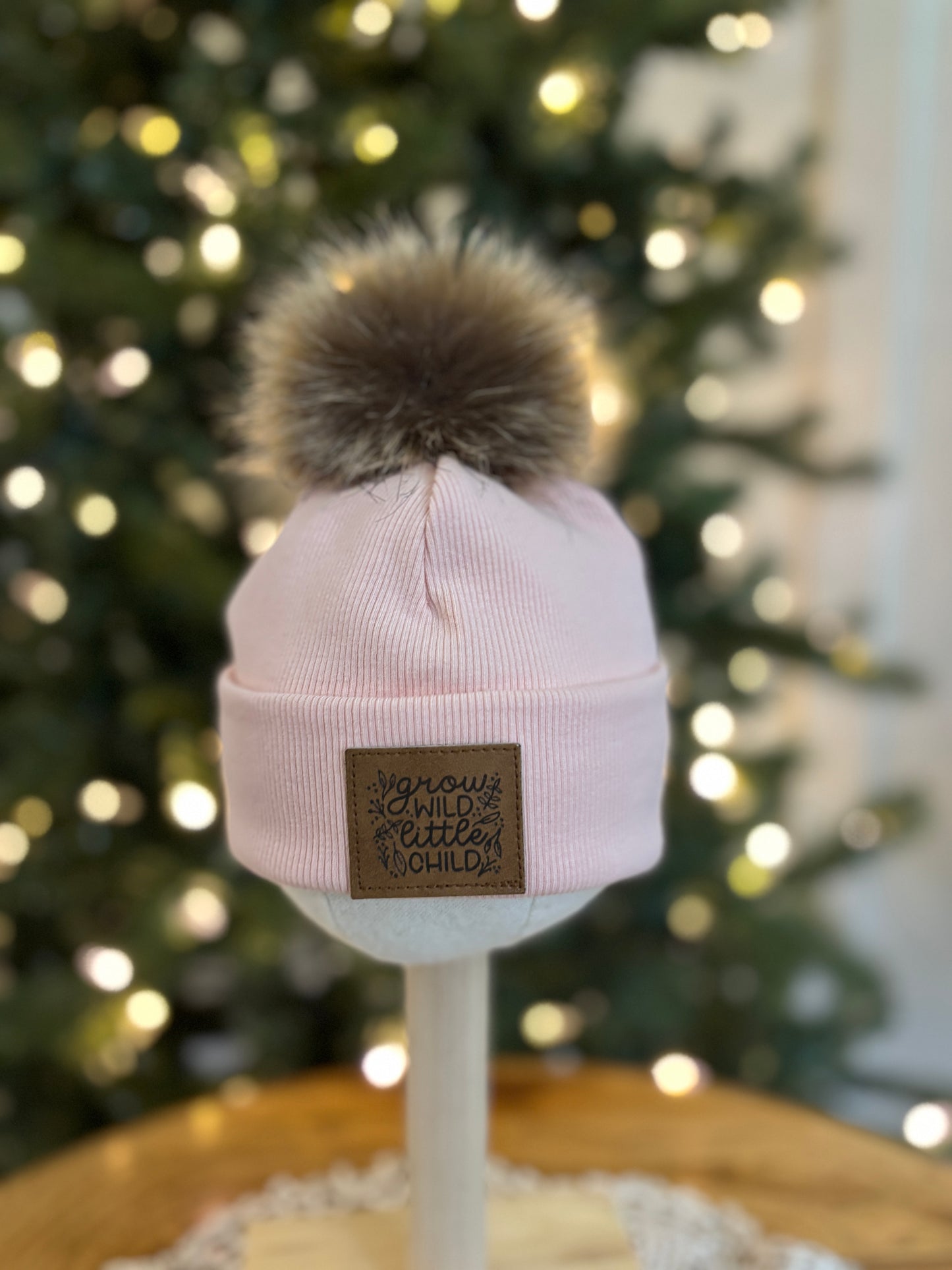 Grow Wild Little Child Pink Salt Beanie- Newborn