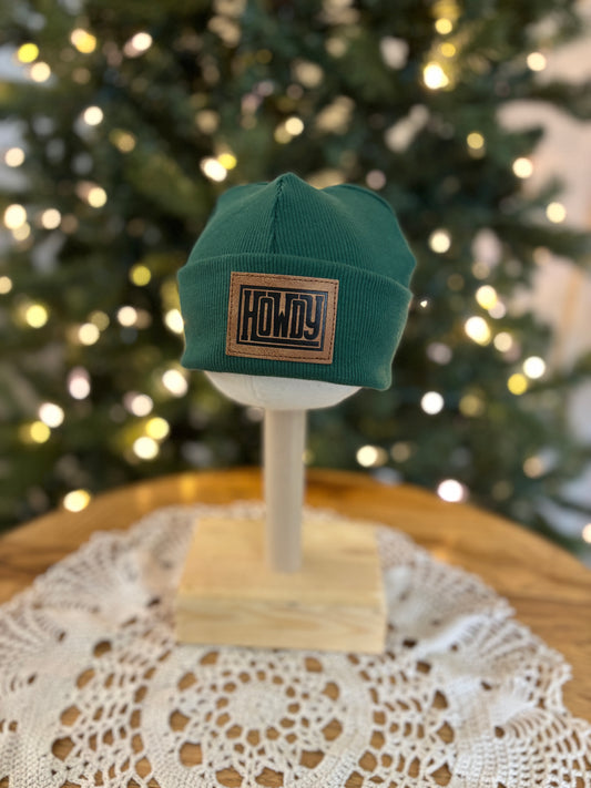 Howdy Evergreen Beanie- Newborn