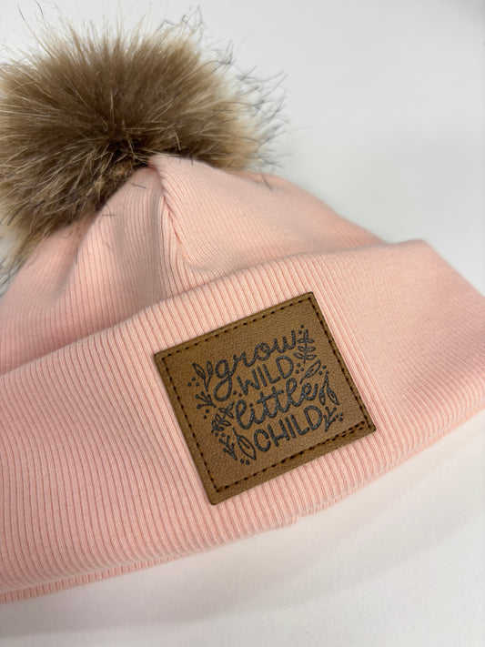 Grow Wild Little Child Pink Salt Beanie- Newborn