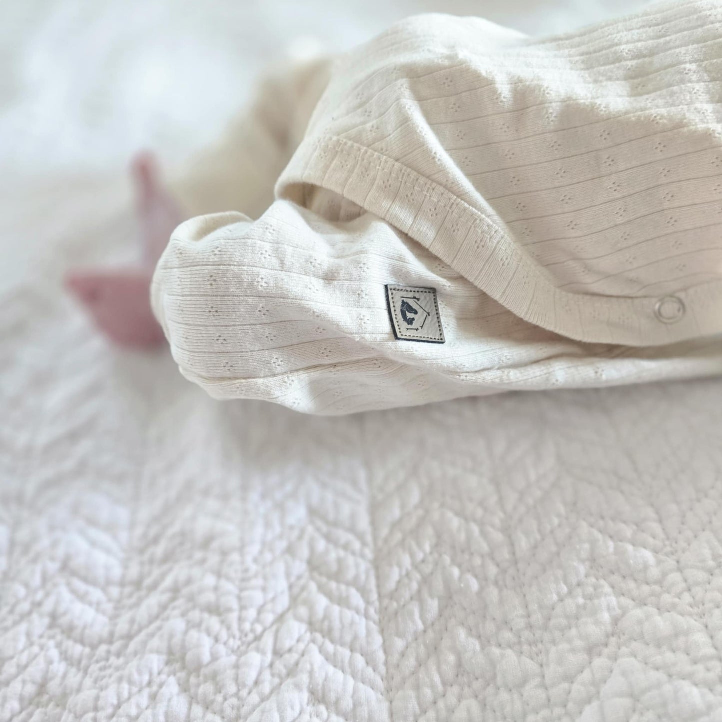 Cream Pointelle Baby East Romper