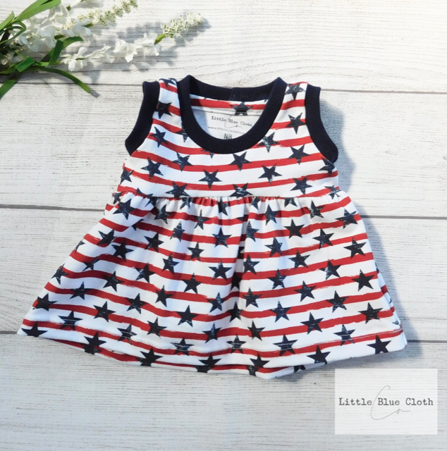 Stars on Stripes Peplum Dress