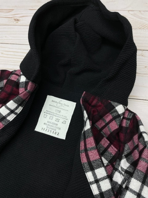 Black and Red Plaid Youth Shacket